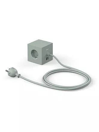 AVOLT | Mehrfachsteckdose Square 1 F 1.8MT Oak Green | 